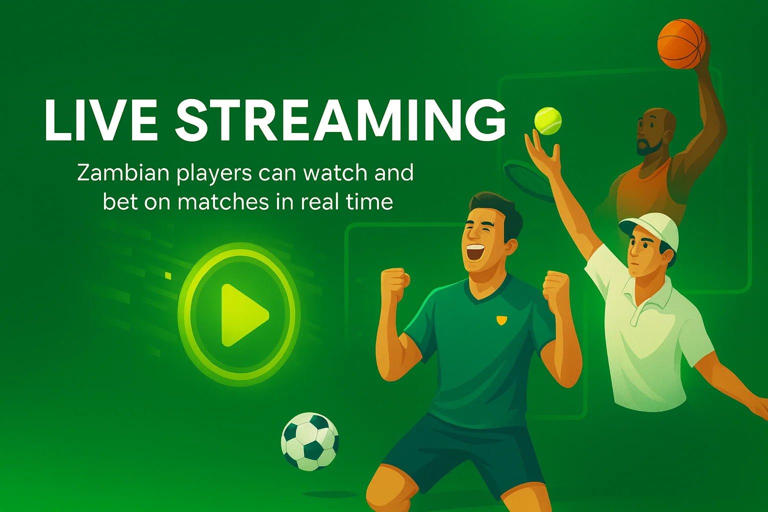 Watch live football, tennis, basketball, and eSports matches while betting on Pmbet Zambia