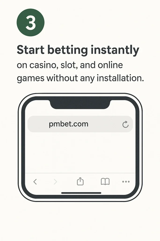 Access Pmbet Zambia mobile version for casino, slots, and online betting Step3