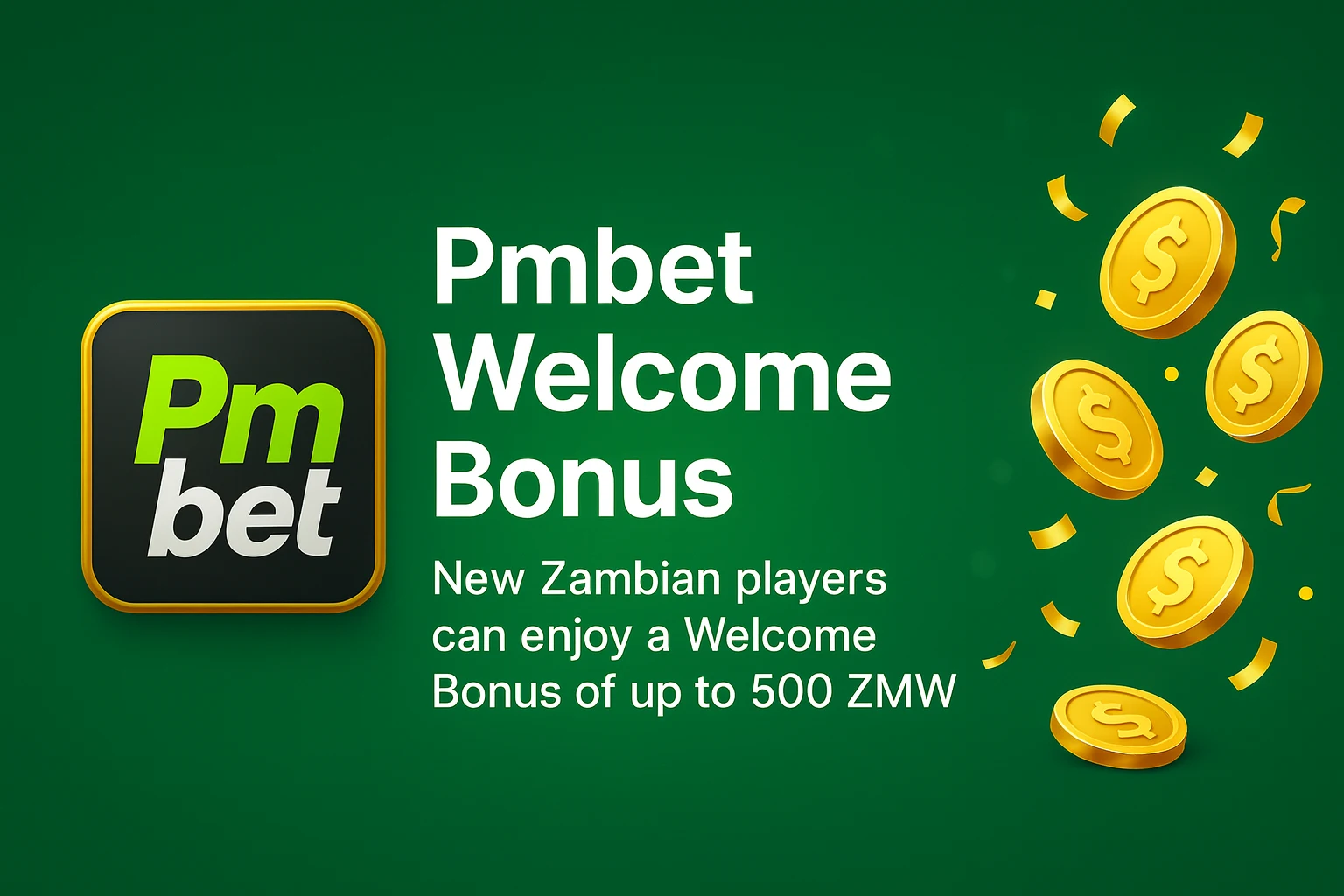 Pmbet Zambia welcome bonus for online casino and sports betting